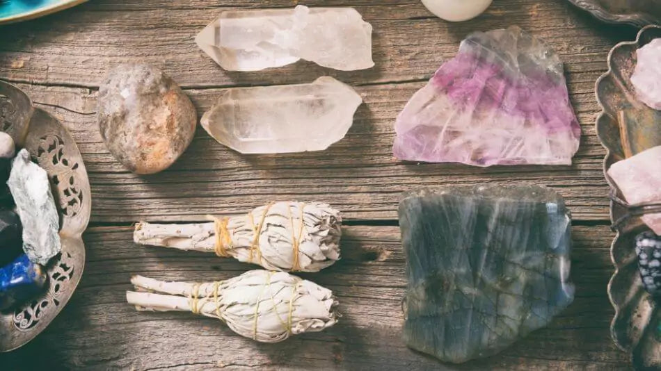 incense and crystals