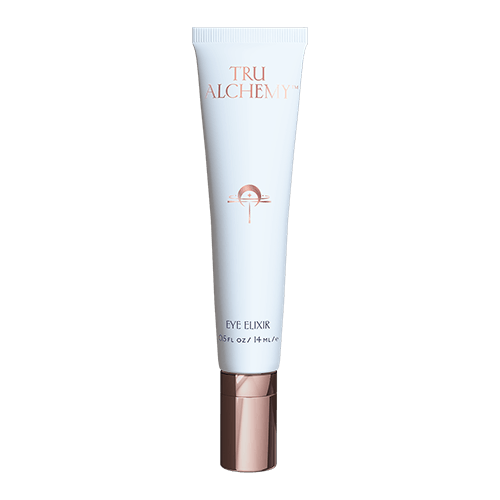 TruAlchemy Eye Elixir tube with rose gold applicator cap, 15ml size