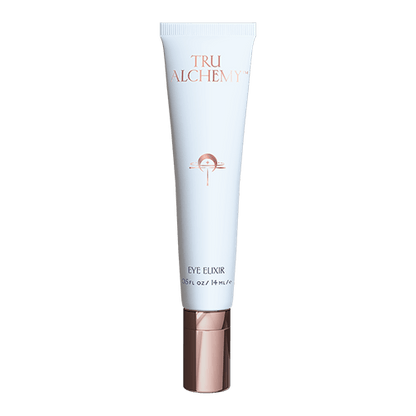 TruAlchemy Eye Elixir tube with rose gold applicator cap, 15ml size