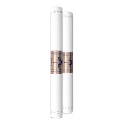 Lash24 two-pack white tubes with bronze-labeled bands containing lash serum